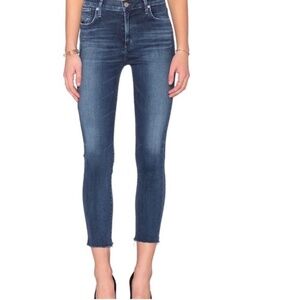 AGOLDE Sophie High Rise Crop Skinny Jean w/ Raw Hem- Size 27 Style A018-2022